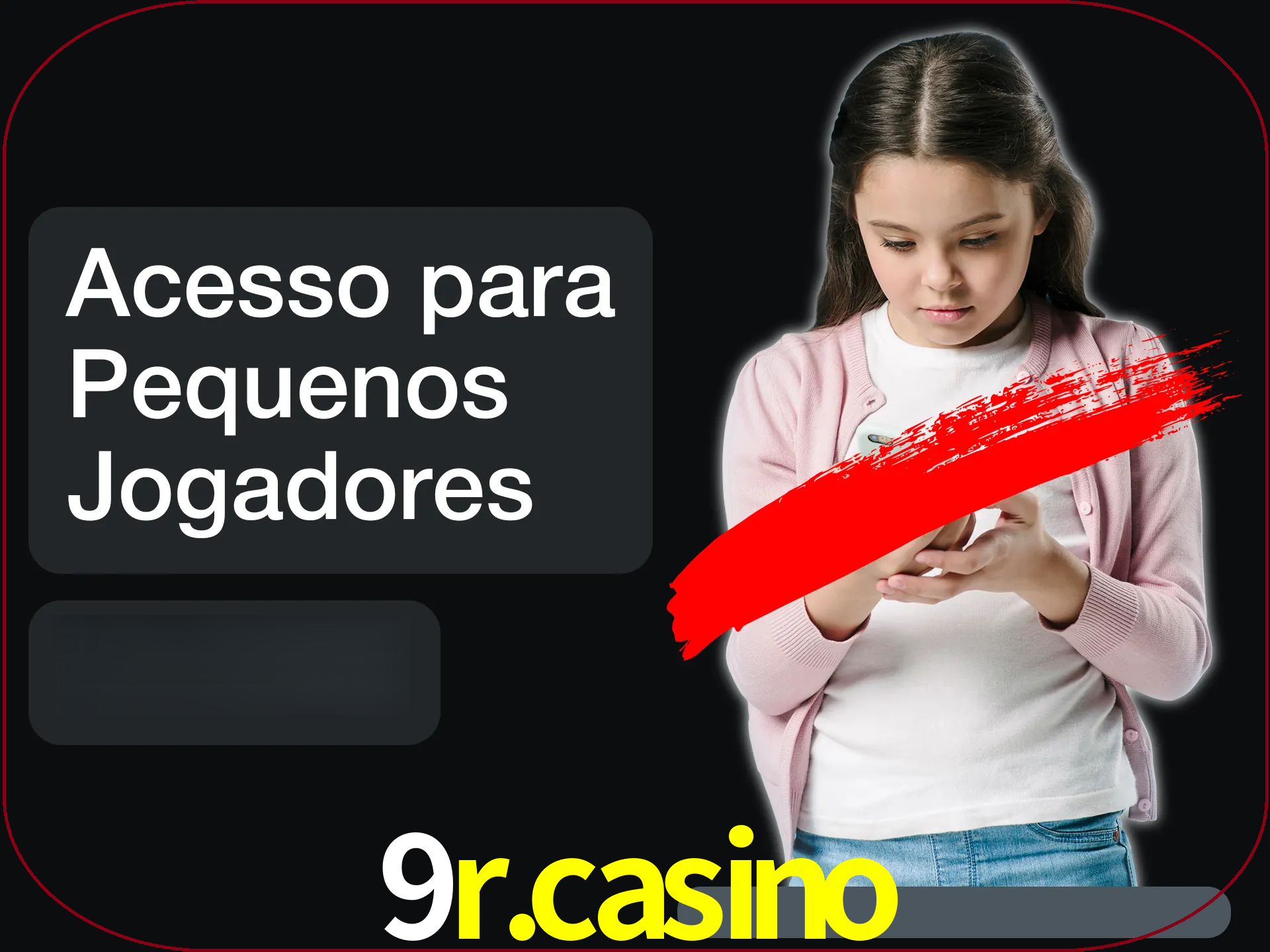 As crianças não podem jogar jogos de cassino.